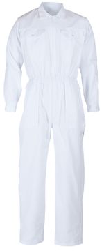 WHITE OVERALL WITH POCKETS
